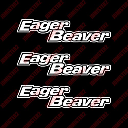 Eager beaver trailer decals - beaver,